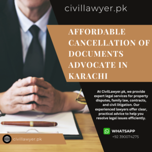 Affordable Cancellation of Documents Advocate in Karachi